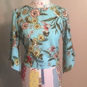 Floral Keyhole Crop Top